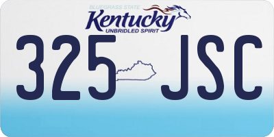 KY license plate 325JSC
