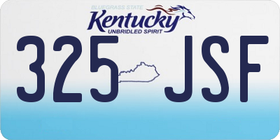 KY license plate 325JSF