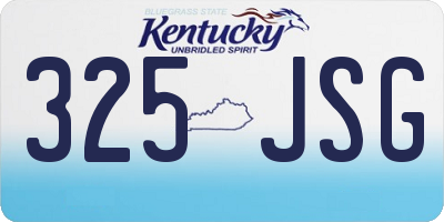 KY license plate 325JSG