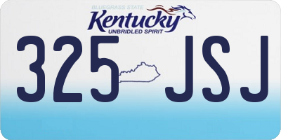 KY license plate 325JSJ