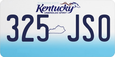KY license plate 325JSO