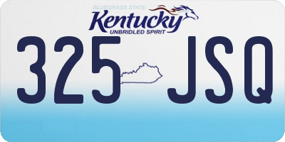 KY license plate 325JSQ