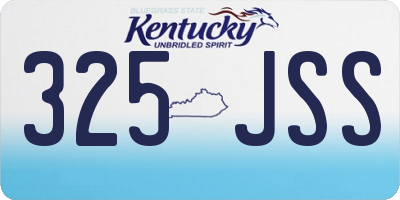 KY license plate 325JSS