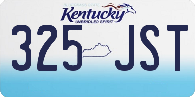 KY license plate 325JST