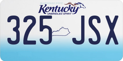 KY license plate 325JSX