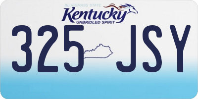 KY license plate 325JSY