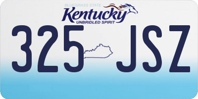KY license plate 325JSZ