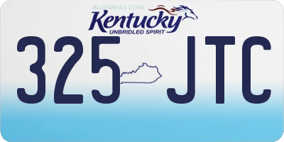 KY license plate 325JTC