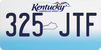 KY license plate 325JTF