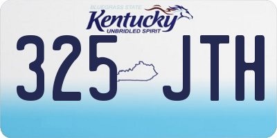 KY license plate 325JTH