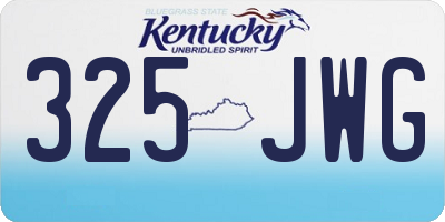 KY license plate 325JWG
