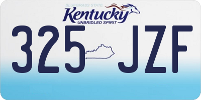 KY license plate 325JZF