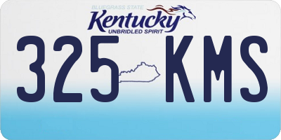 KY license plate 325KMS