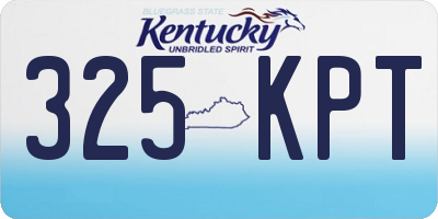 KY license plate 325KPT