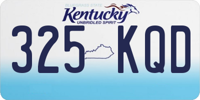 KY license plate 325KQD