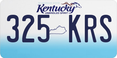 KY license plate 325KRS