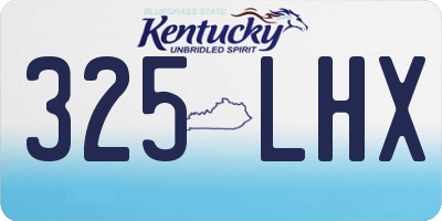 KY license plate 325LHX