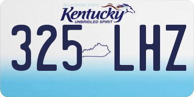 KY license plate 325LHZ