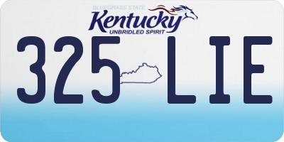 KY license plate 325LIE