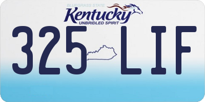 KY license plate 325LIF
