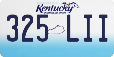 KY license plate 325LII