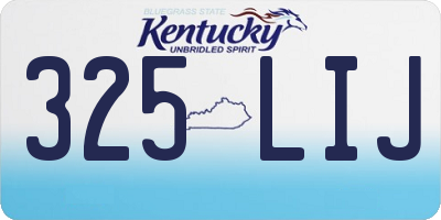 KY license plate 325LIJ