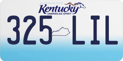 KY license plate 325LIL