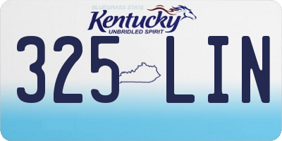 KY license plate 325LIN