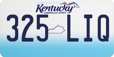 KY license plate 325LIQ
