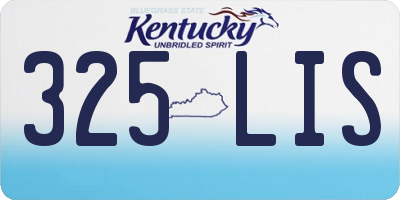 KY license plate 325LIS