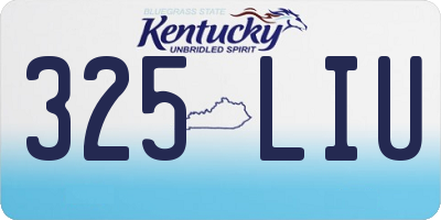 KY license plate 325LIU