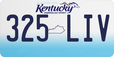 KY license plate 325LIV