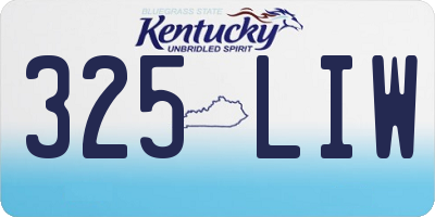 KY license plate 325LIW