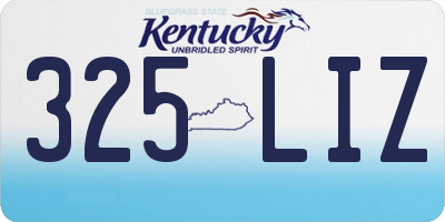 KY license plate 325LIZ