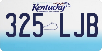 KY license plate 325LJB