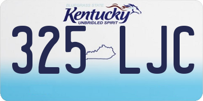 KY license plate 325LJC