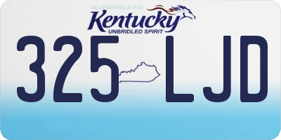 KY license plate 325LJD