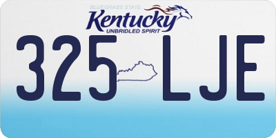KY license plate 325LJE
