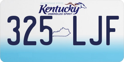 KY license plate 325LJF
