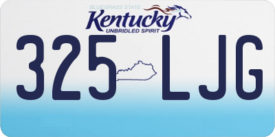 KY license plate 325LJG