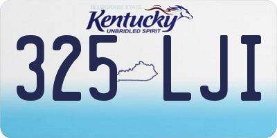 KY license plate 325LJI