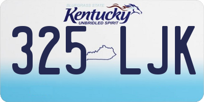 KY license plate 325LJK
