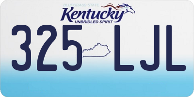 KY license plate 325LJL