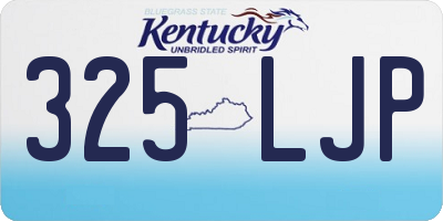 KY license plate 325LJP