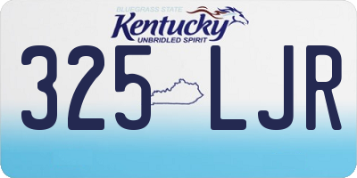 KY license plate 325LJR