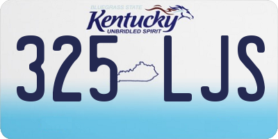 KY license plate 325LJS