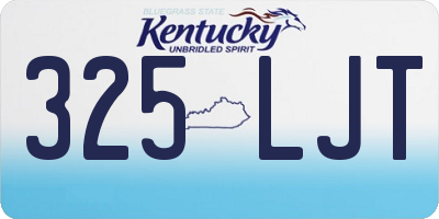 KY license plate 325LJT