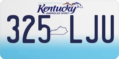 KY license plate 325LJU