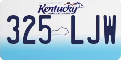 KY license plate 325LJW