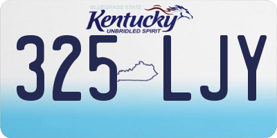 KY license plate 325LJY